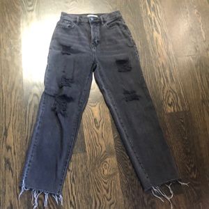 PacSun high-rise straight black jeans